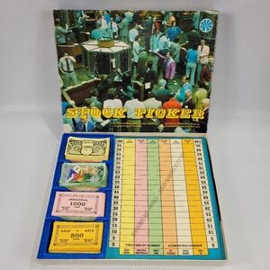 Stock Ticker Vintage Financial Trading Board Game by Copp Clark Games